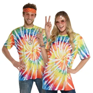 Adult 60s Hippy Tie-Dye T-Shirt