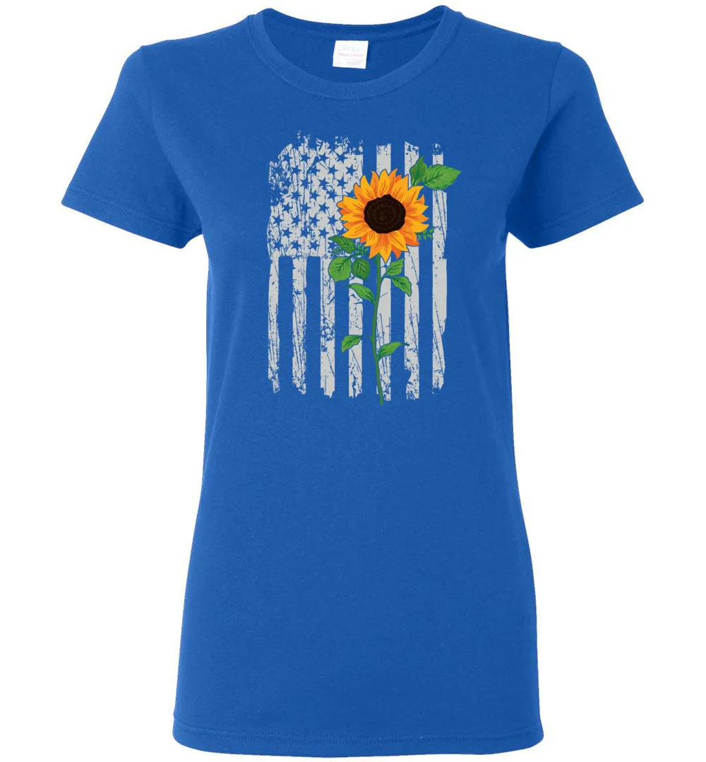 American Flower Flag Short-Sleeve