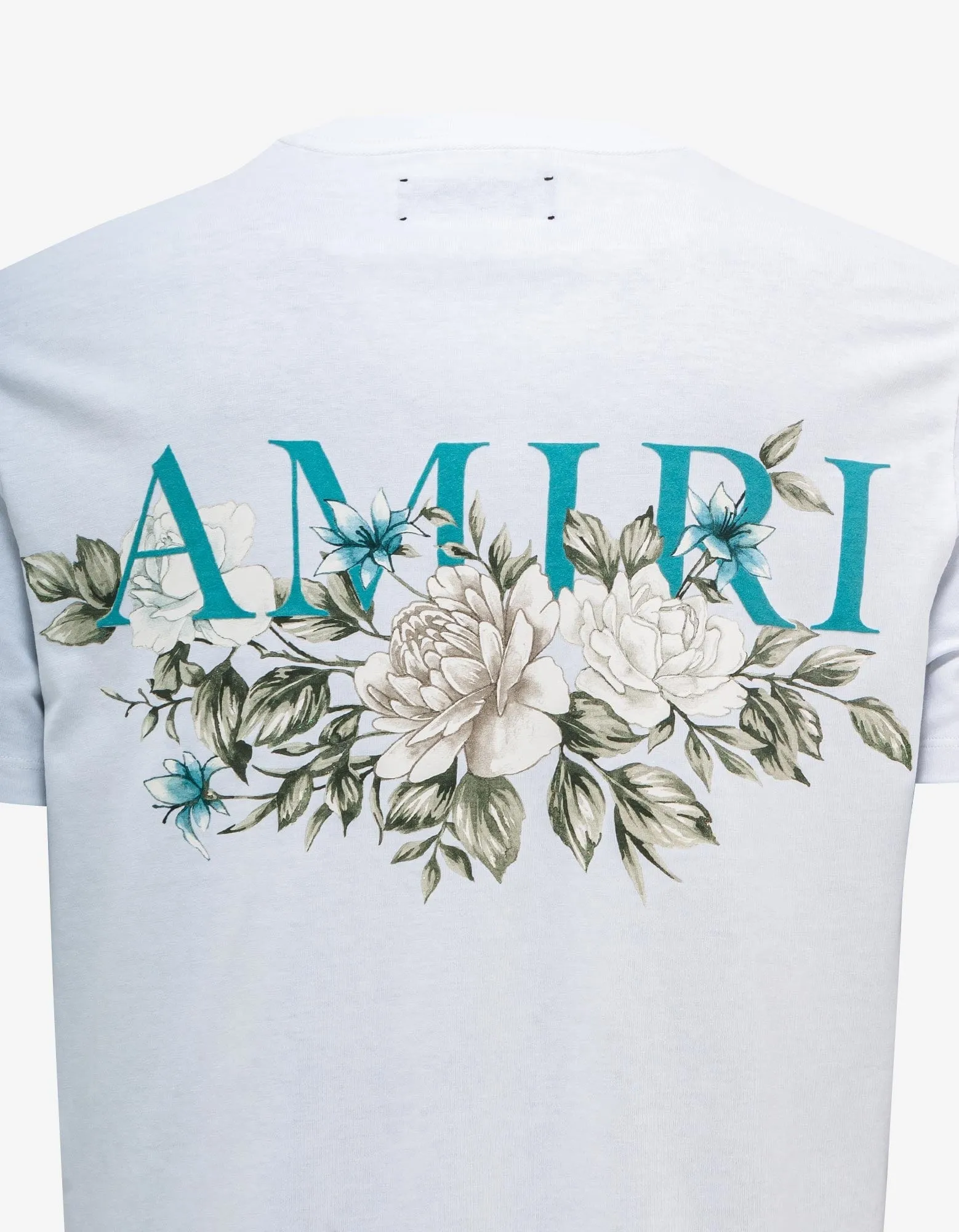 Amiri White Floral Amiri Logo T-Shirt