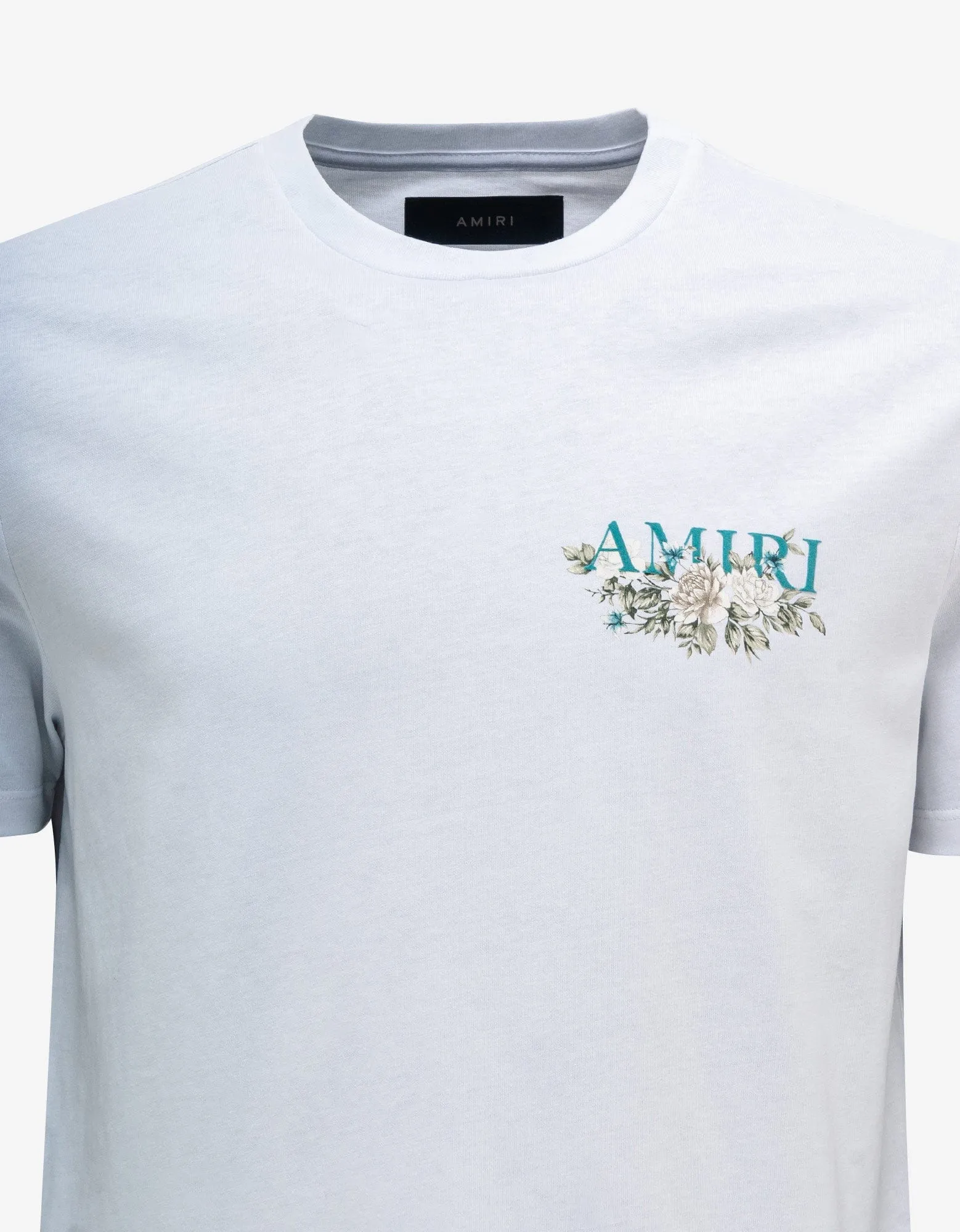 Amiri White Floral Amiri Logo T-Shirt
