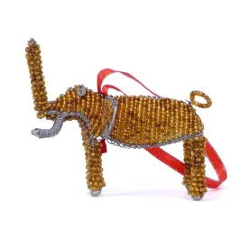 Beaded Elepahnt Ornament