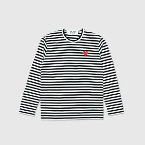 BIG RED HEART STRIPED L/S T-SHIRT