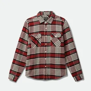 BRIXTON BOWERY FLANNEL ISLAND BERRY/WHITECAP/BLACK