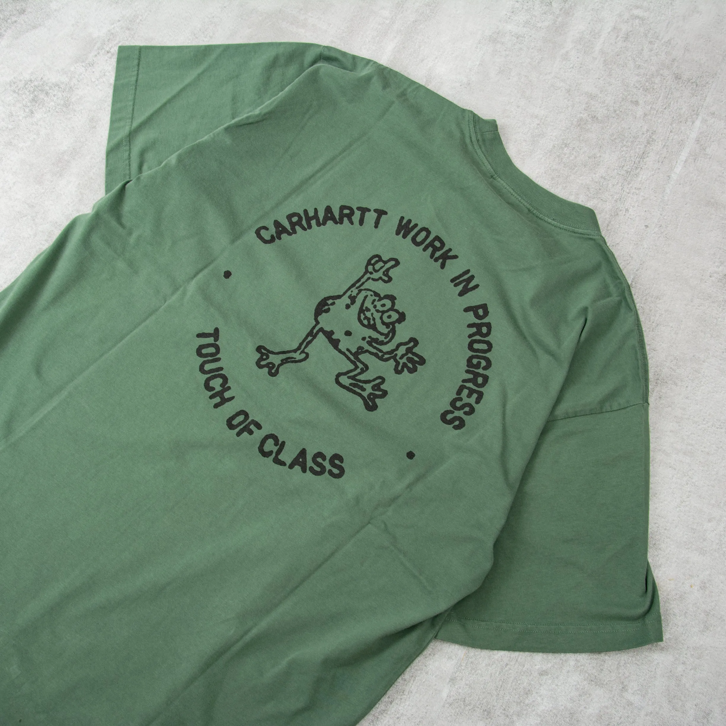 Carhartt WIP Stamp Tee - Duck Green / Black Stonewashed