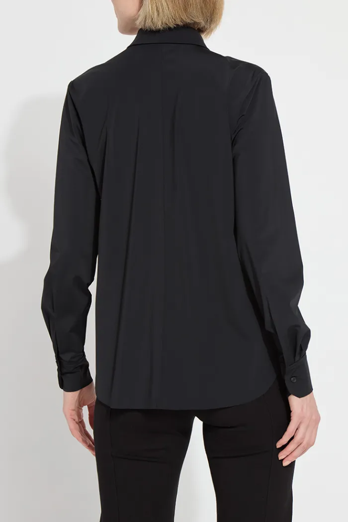 Connie Micro Beaded Shirt - Black