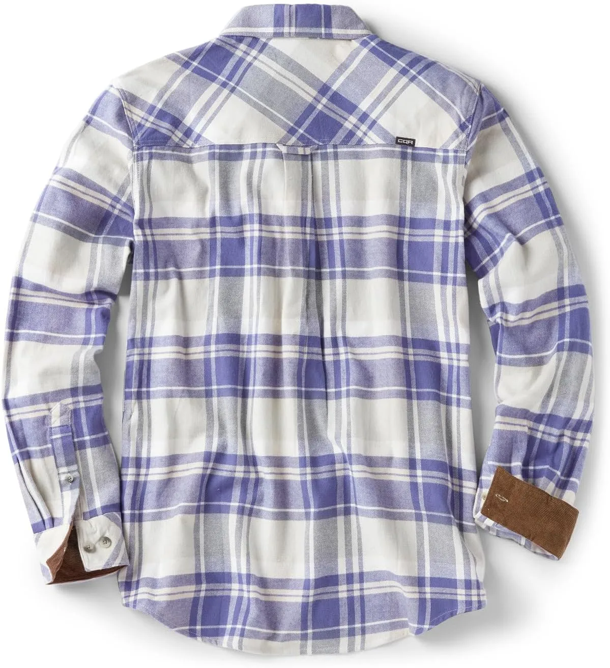 CQR Men's All Cotton Flannel Shirt, Long Sleeve Casual Button Down Plaid Shirt, Brushed Soft Outdoor Tactical Work Shirts