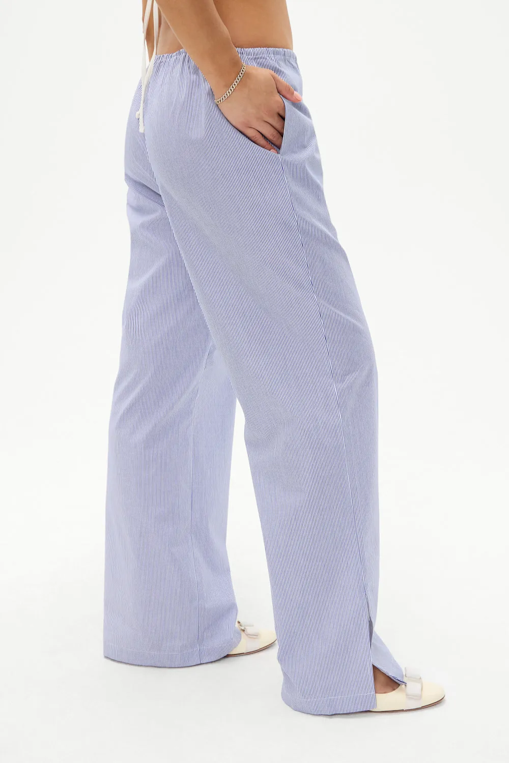 Daisy Striped Low Rise Pant - Midnight Stripe
