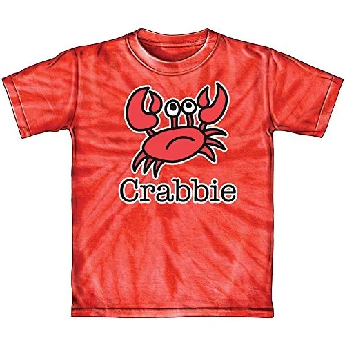 Dawhud Direct Crabbie Red Tie Dye Adult Tee Shirt (Large