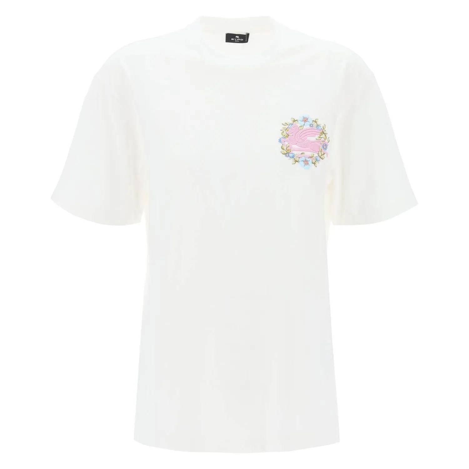 Etro floral pegasus embroidered t-shirt