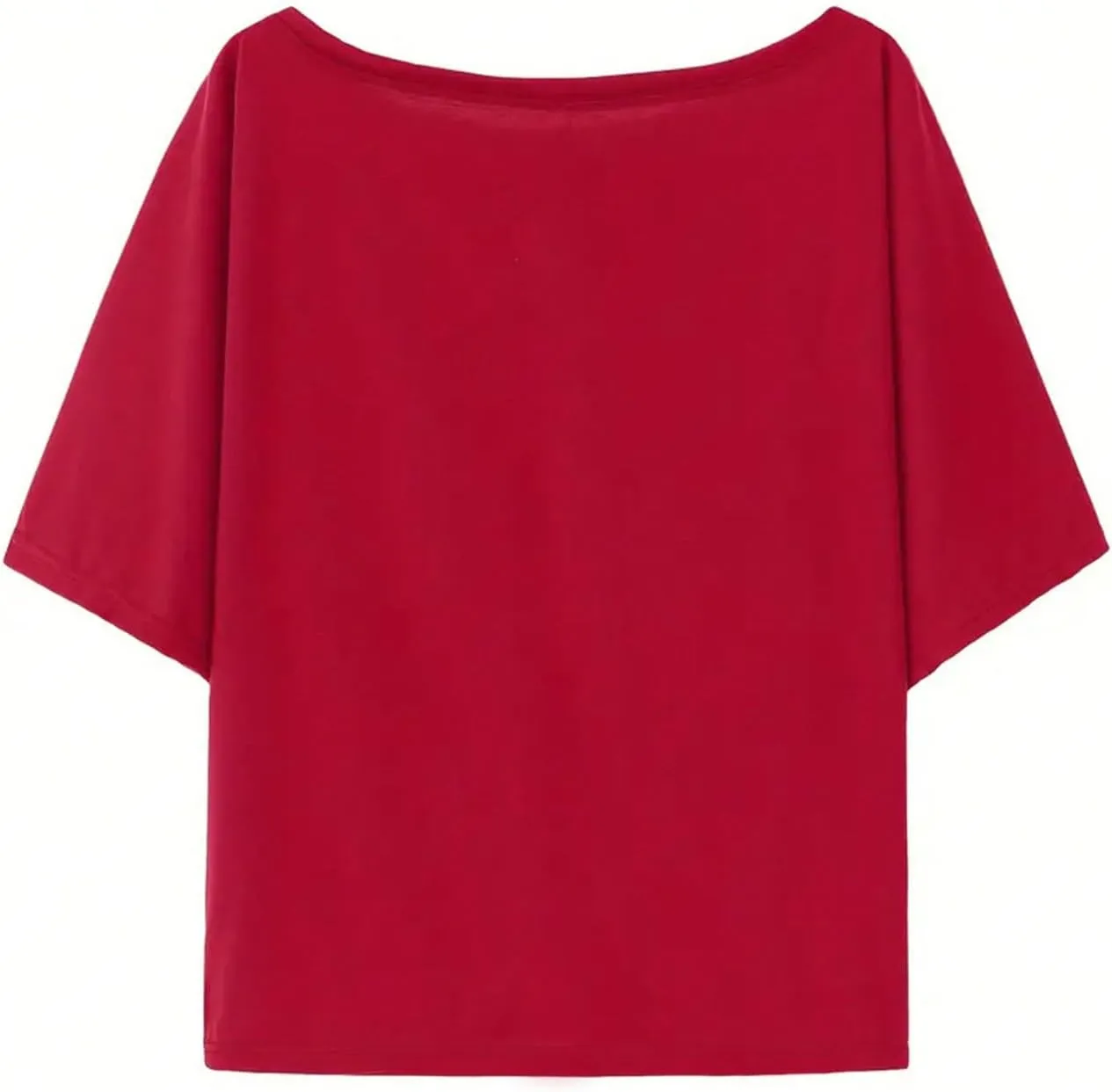 Floerns Women's Off Shoulder Loose Graphic Half Sleeve Drop Shoulder Y2k Tee Shirt