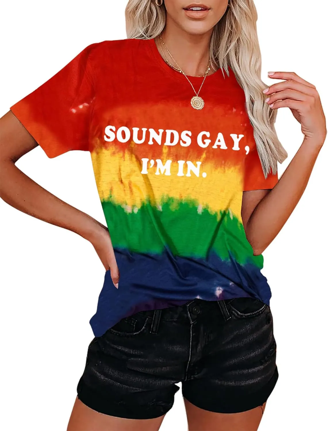 Gay Pride Shirts Women LGBTQ Lesbian Equality Rainbow Graphic Love Wins T Shirt Casual Short Sleeve Tops Tee