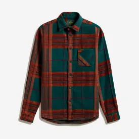 Genesis Big Plaid Flannel Shirt - Green/Burgundy