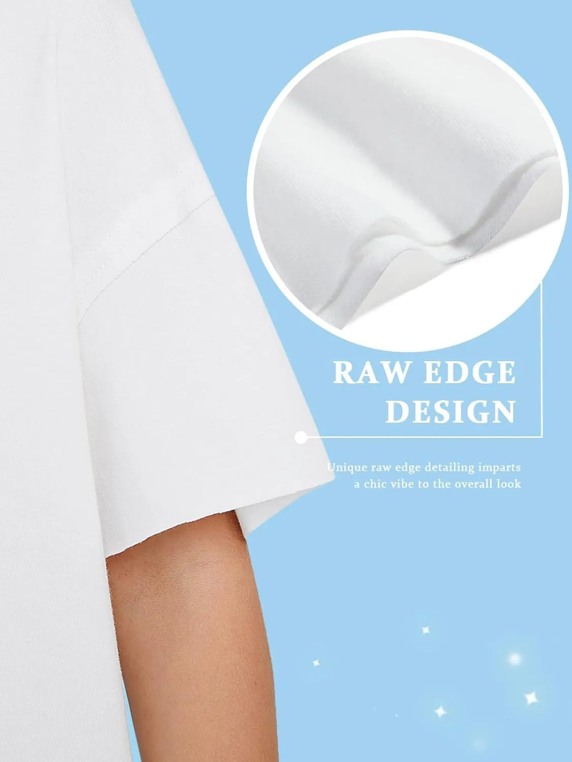 Girls Fashion Raw Hem Oversized T Shirts Summer Short Sleeve Tops Tees Shirt 5-14 Years