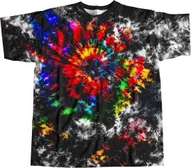 Kids Tie Dye Shirt 6-18 Years Children Hippies Senior Tie-Dye Tee Tshirt for Boys' Girls'