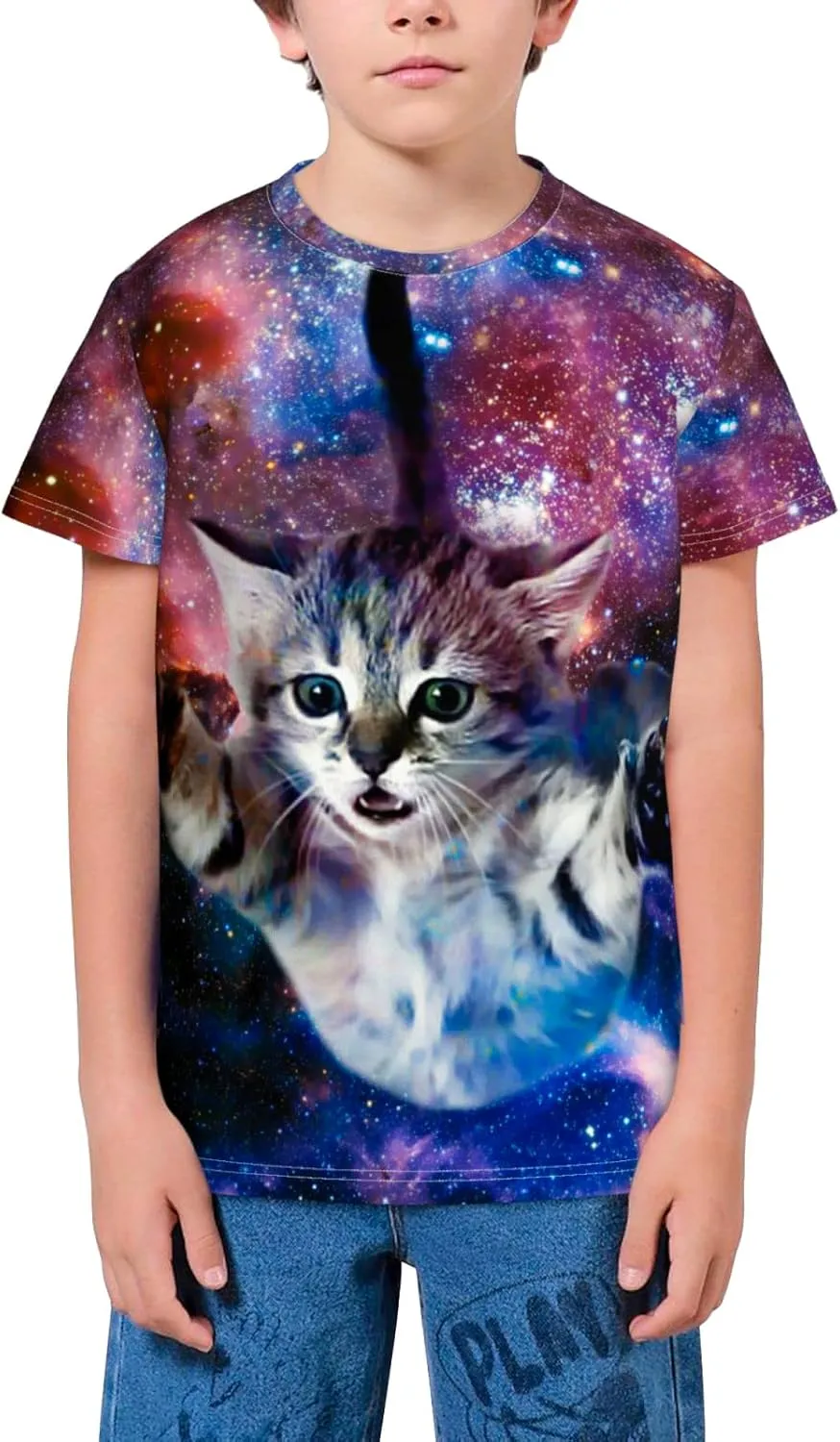 Kids Tie Dye Shirt 6-18 Years Children Hippies Senior Tie-Dye Tee Tshirt for Boys' Girls'