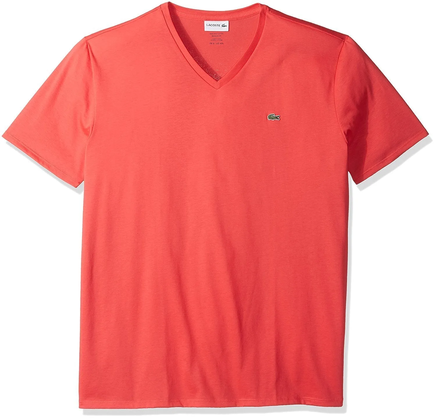 Lacoste Men's Short Sleeve V-Neck Pima Jersey T-Shirt