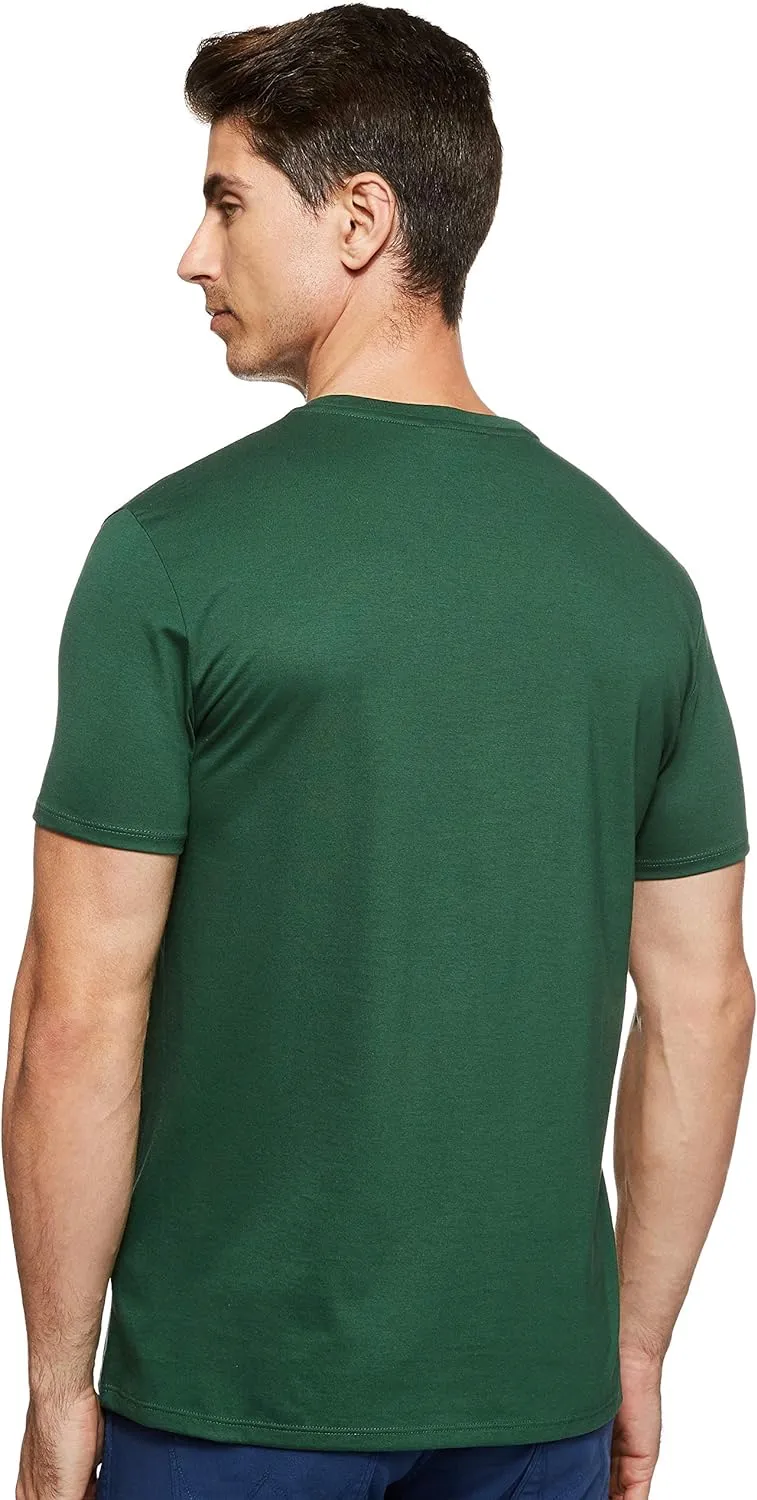 Lacoste Men's Short Sleeve V-Neck Pima Jersey T-Shirt