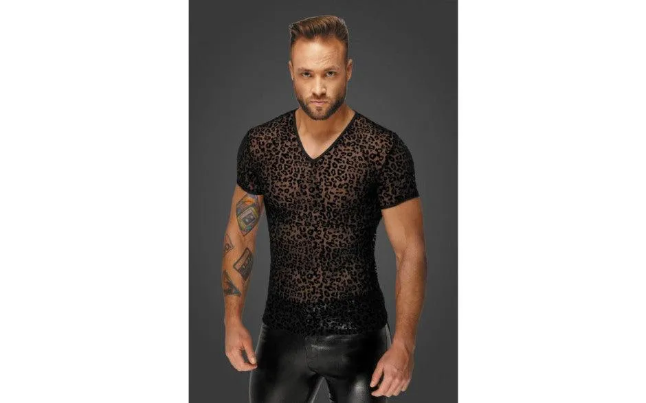 Leopard Flock V-Neck T-Shirt
