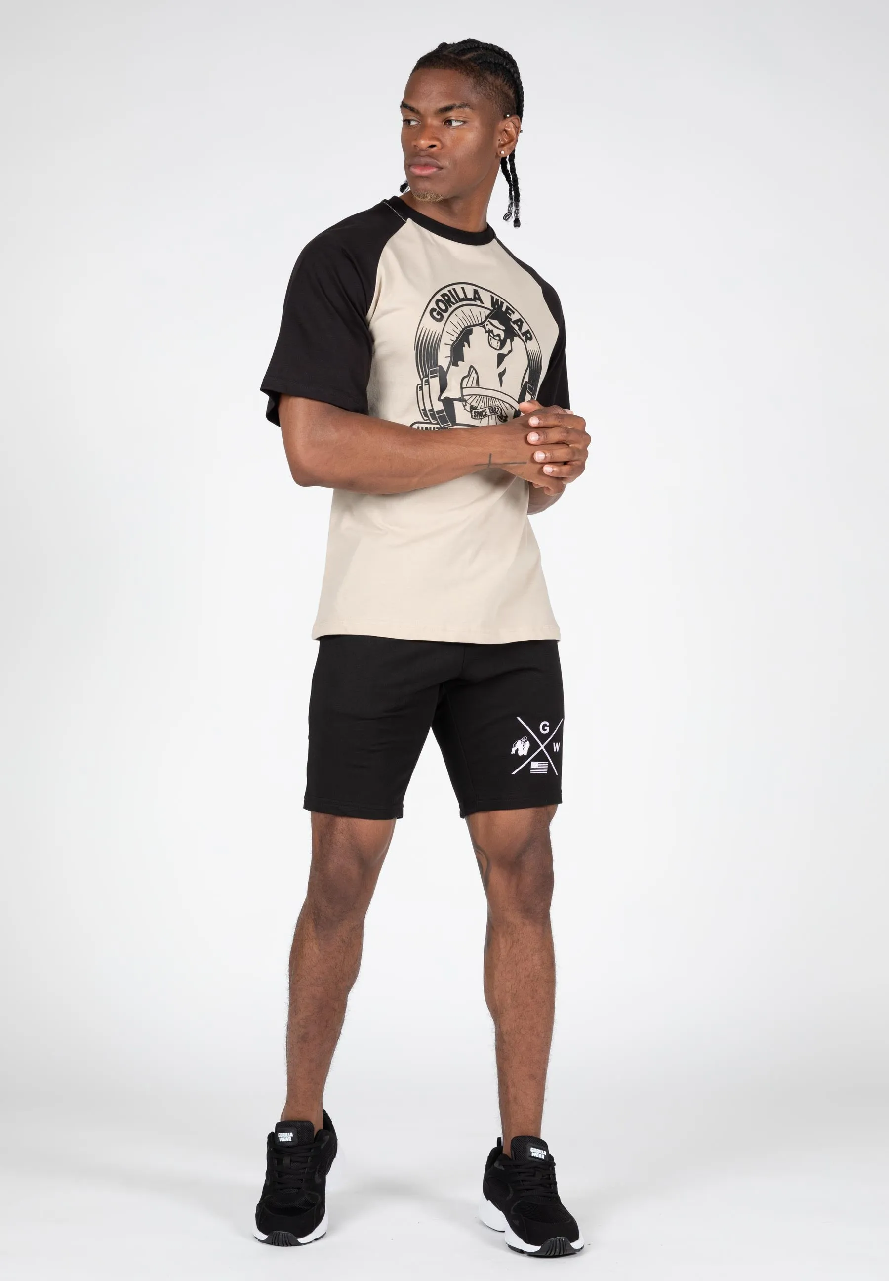 Logan Oversized T-Shirt -Beige/Black
