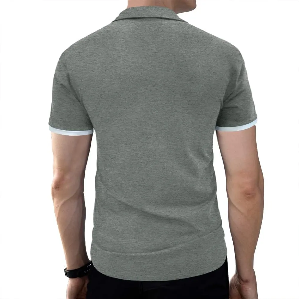 LOGEEYAR Men Polo Shirt Slim Fit Short Sleeve Cotton Golf Shirt Solid Performance Casual T-Shirts