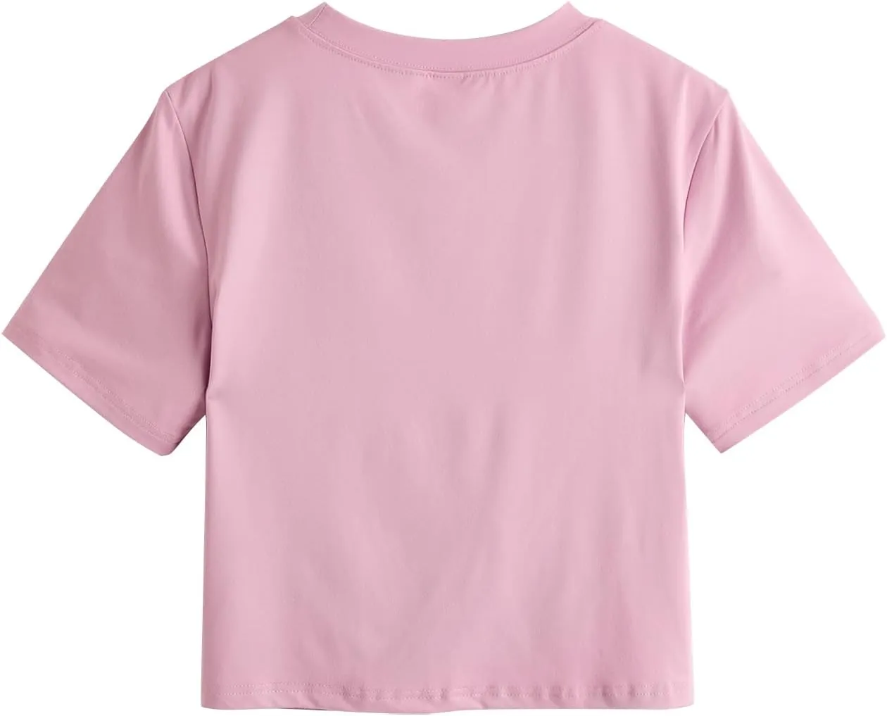 MakeMeChic Women's Summer Crop Top Solid Short Sleeve Twist Front Tee T-Shirt