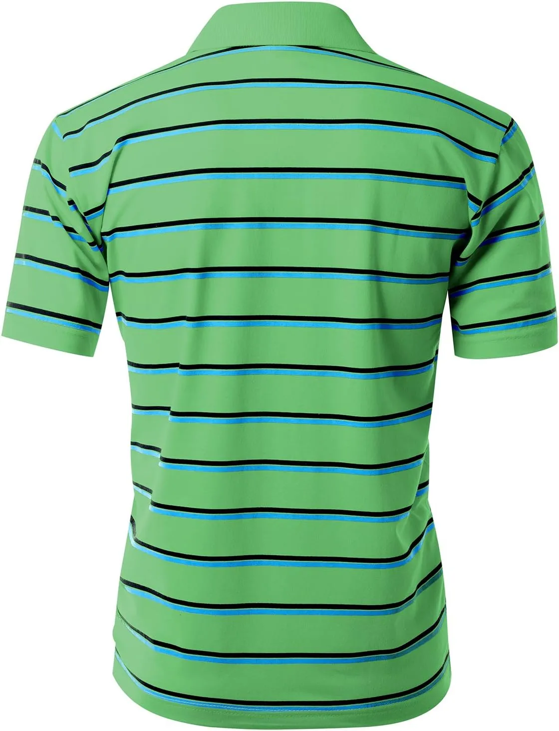 Men's 180-200 TC Silket Striped Polo Dri Fit Collar T-Shirt