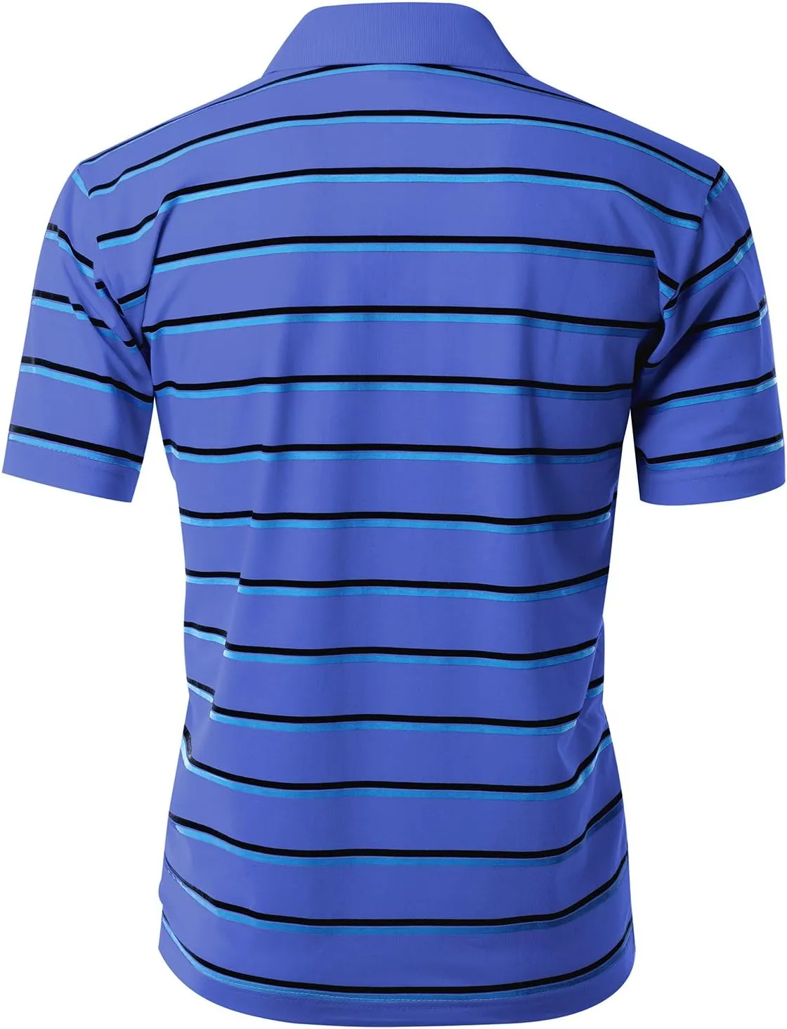 Men's 180-200 TC Silket Striped Polo Dri Fit Collar T-Shirt