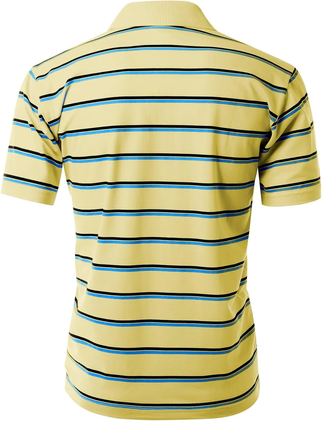 Men's 180-200 TC Silket Striped Polo Dri Fit Collar T-Shirt