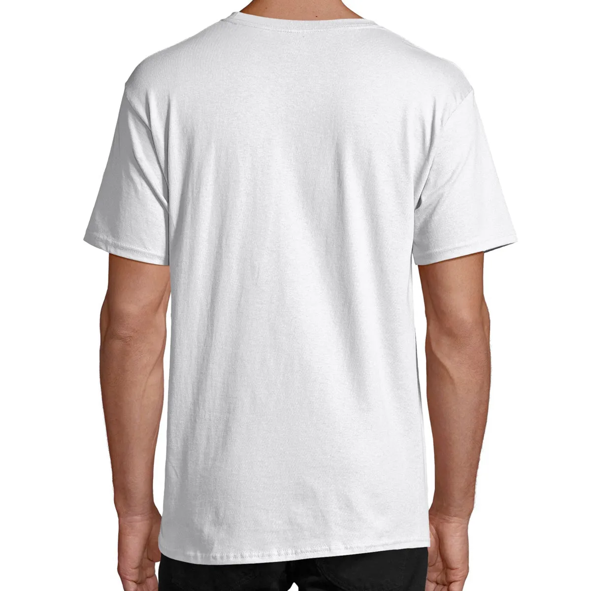 Men's Everyday Short Sleeve Crewneck T-Shirt - Plain White Comfort Soft 100% Cotton (Pack of 4)