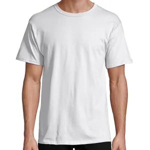 Men's Everyday Short Sleeve Crewneck T-Shirt - Plain White Comfort Soft 100% Cotton (Pack of 4)