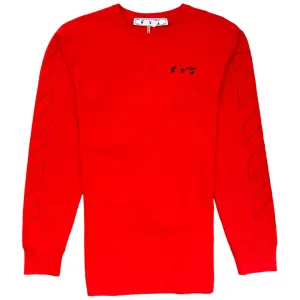 Men's Logo Long Sleeve T-Shirt Red Size M