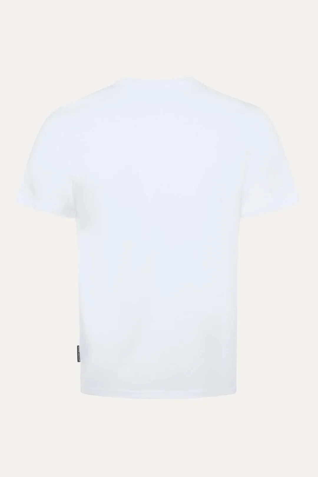Moose Knuckles Augustine T-Shirt in White & Sky Blue