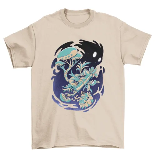 Nature Monsters Floral Art T-Shirt