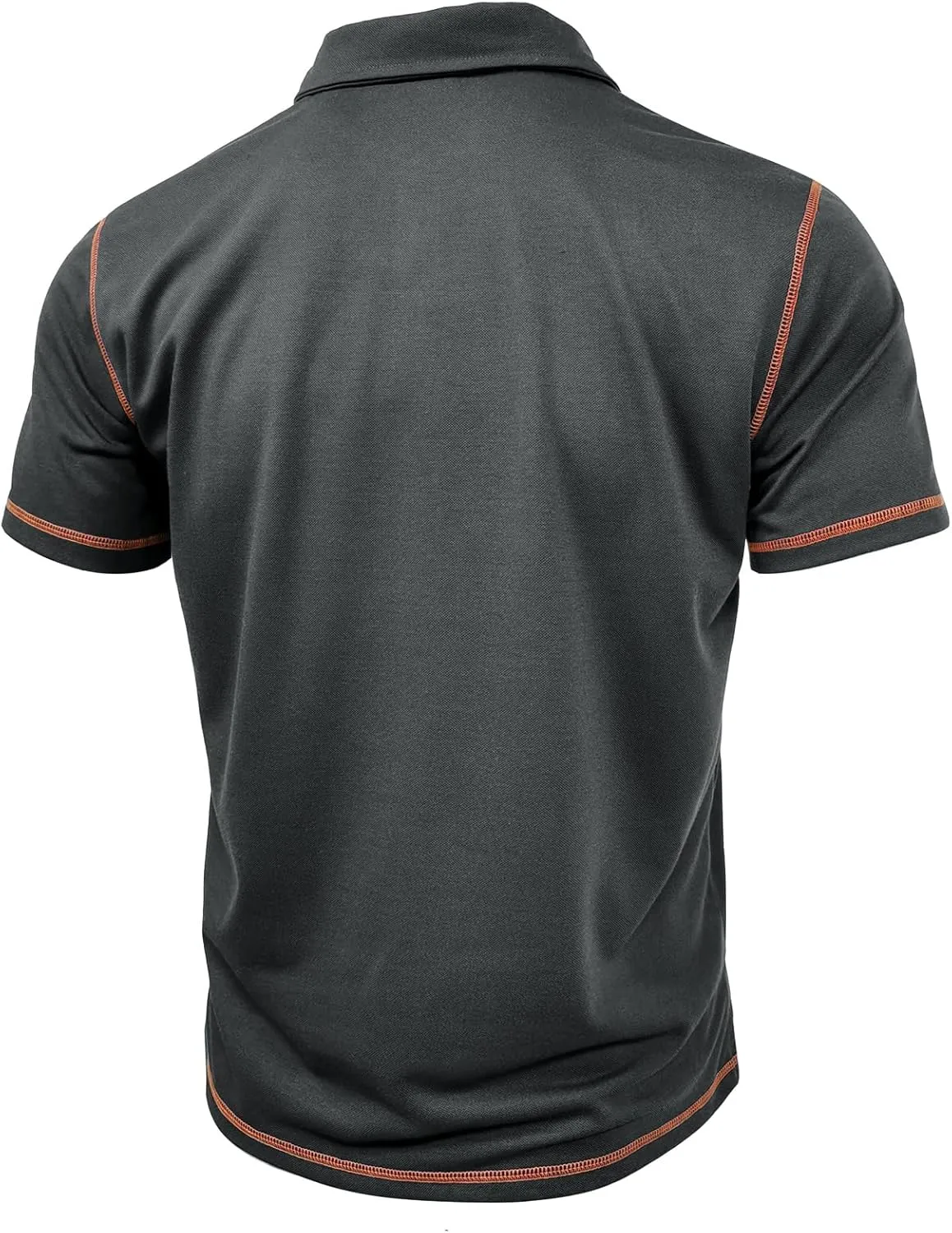 Nuofengkudu Men's Polo Shirts Short Sleeve Slim Fit Tops Color Block Casual Golf T-Shirt