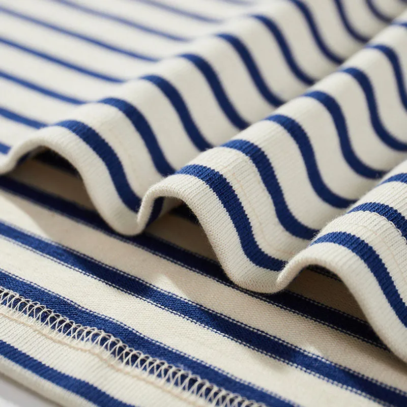 POLO Shirt Short Sleeve Loose Striped T-Shirt