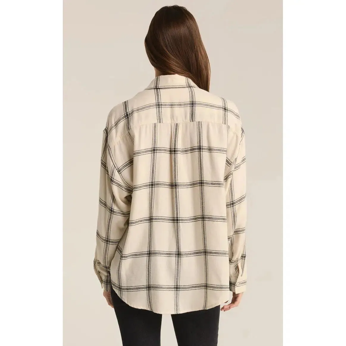 RIVER PLAID BUTTON UP