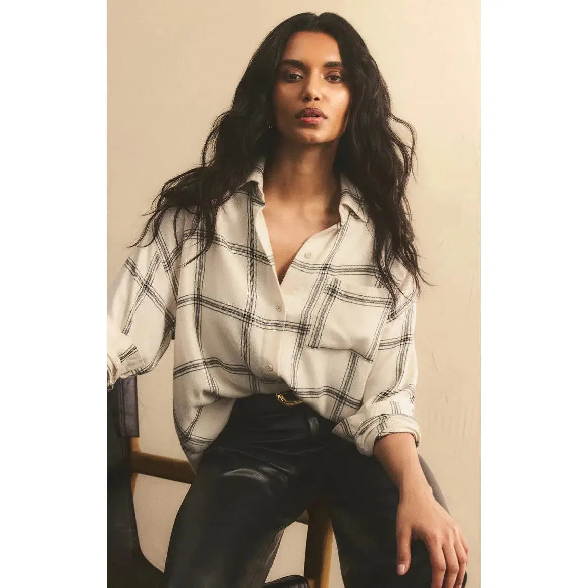 RIVER PLAID BUTTON UP