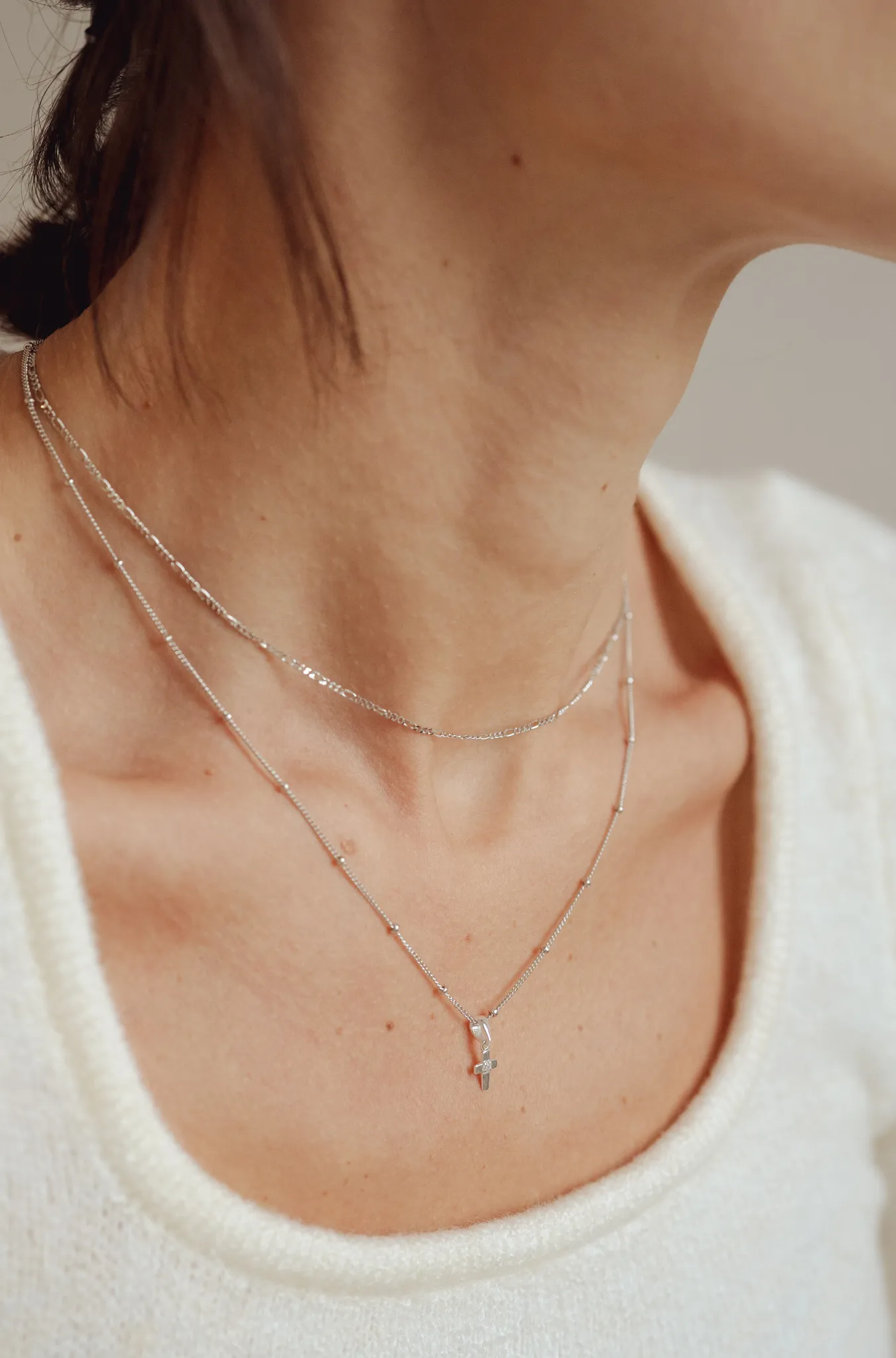 SATELLITE Sterling Silver Beaded Chain
