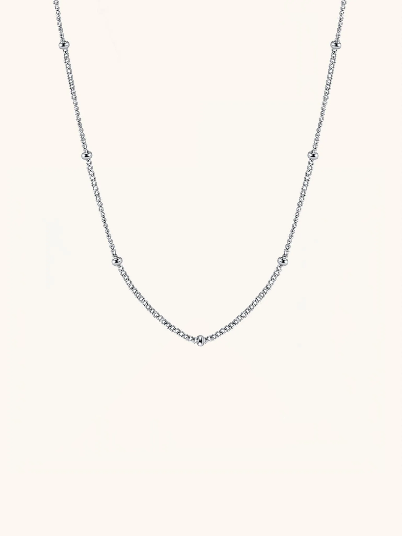 SATELLITE Sterling Silver Beaded Chain