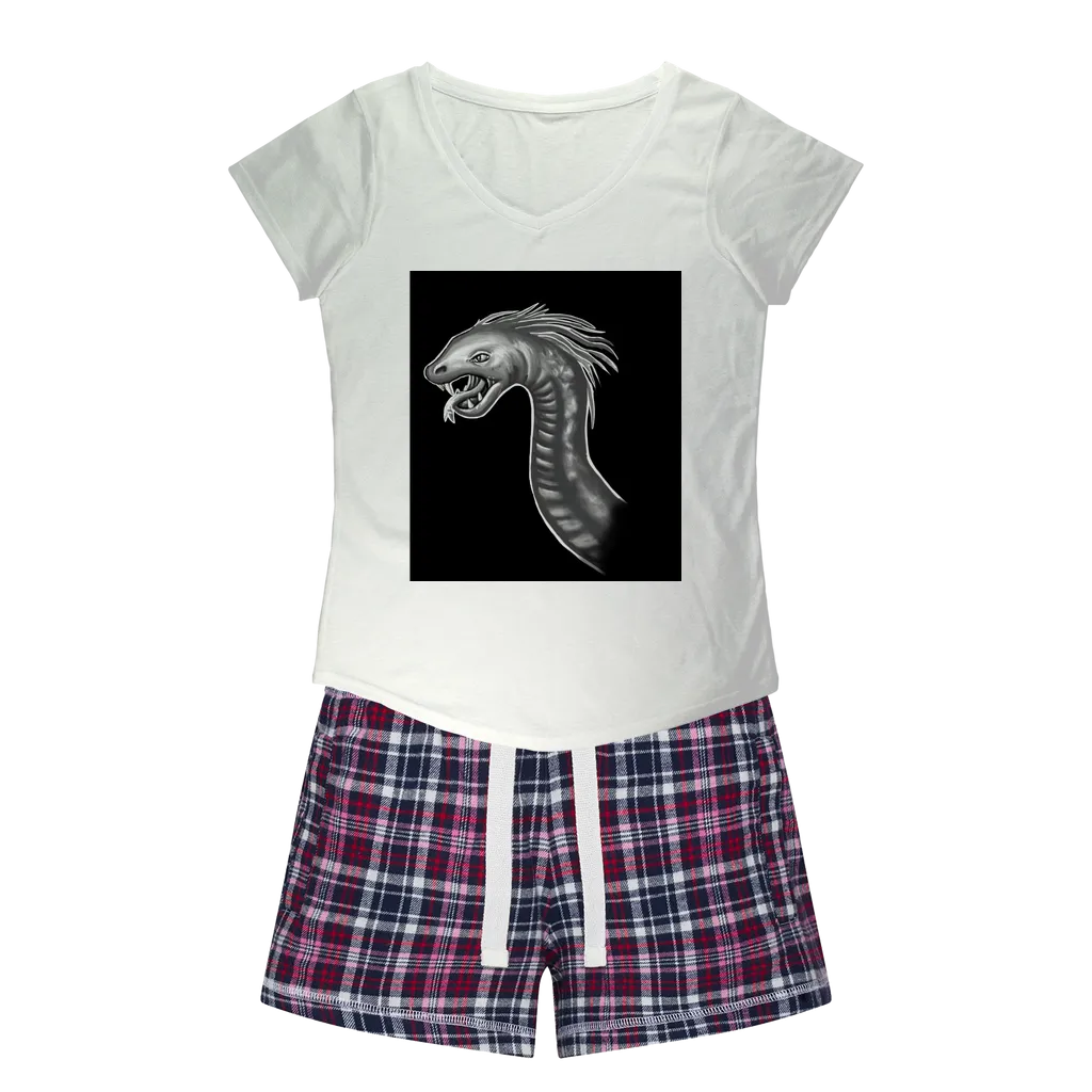 Serpent Women's Sleepy Tee and Flannel Short