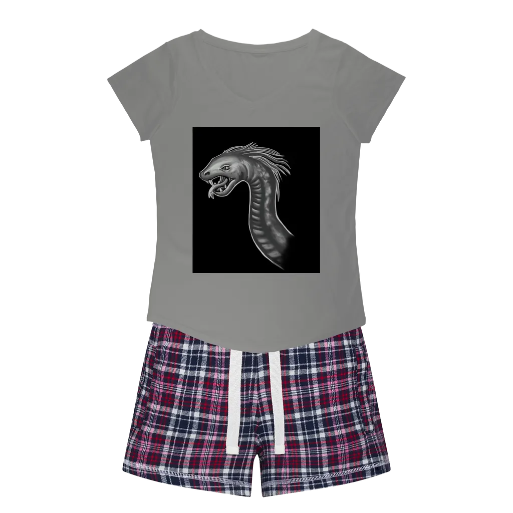 Serpent Women's Sleepy Tee and Flannel Short