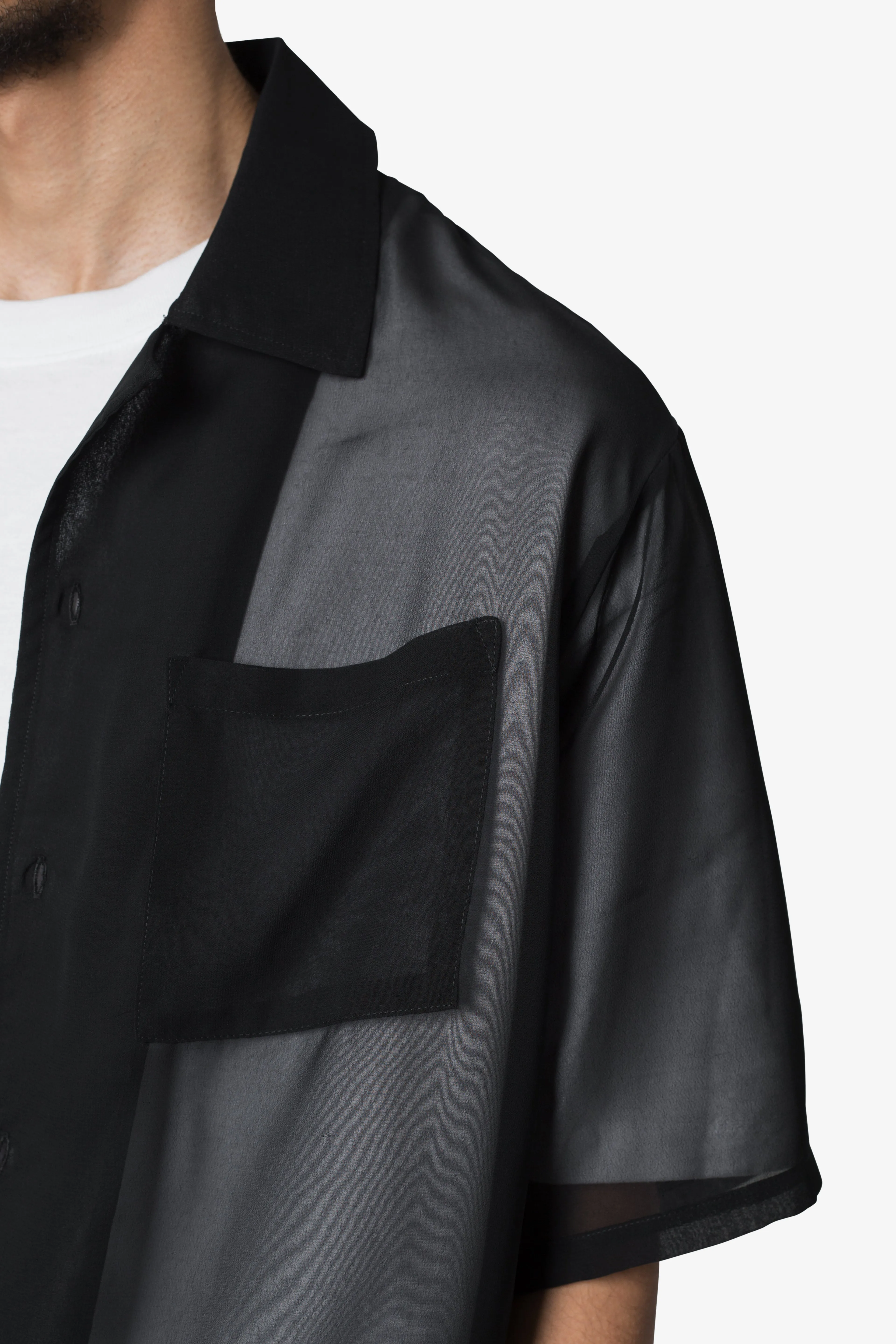 Sheer S/S Shirt - Black