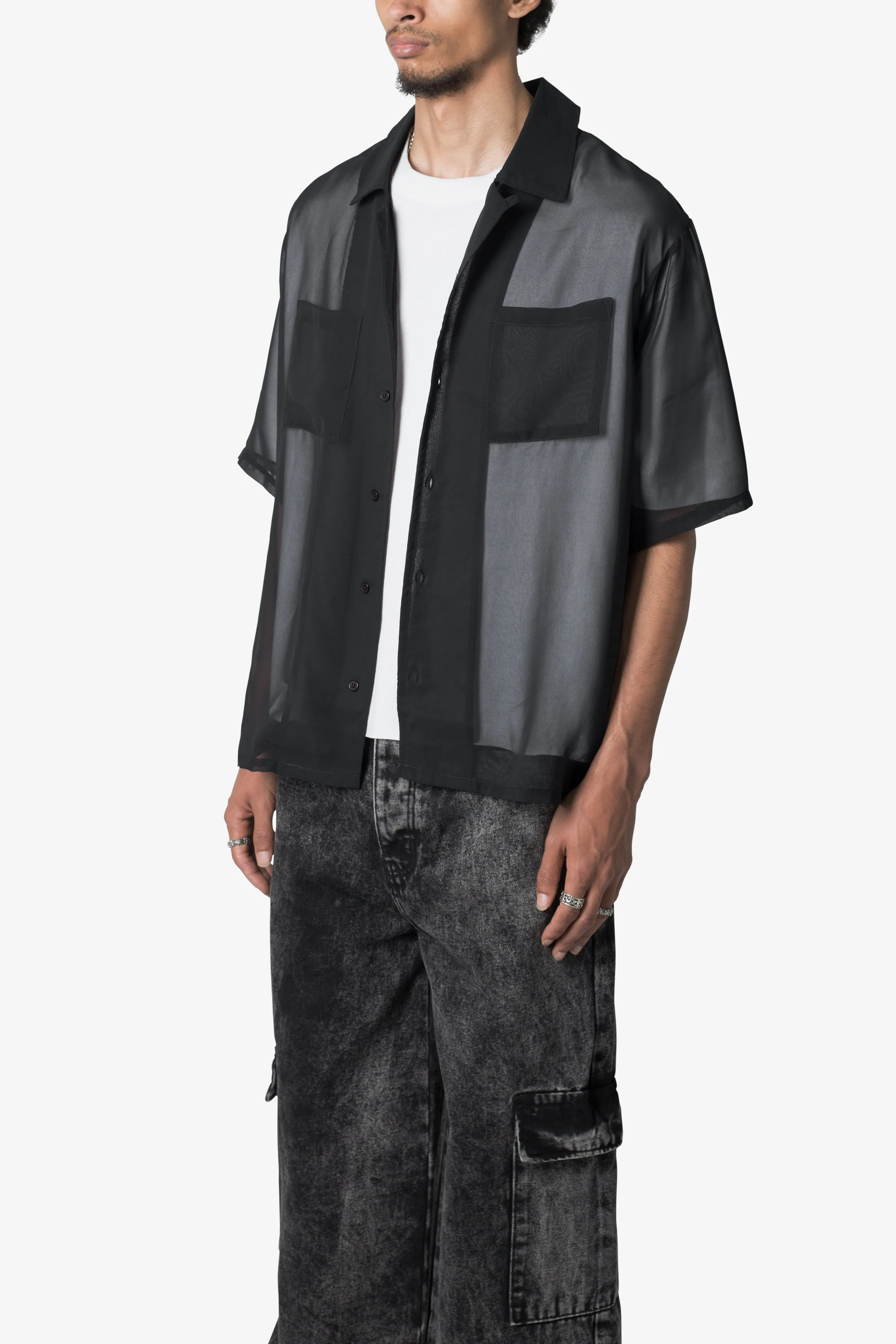 Sheer S/S Shirt - Black