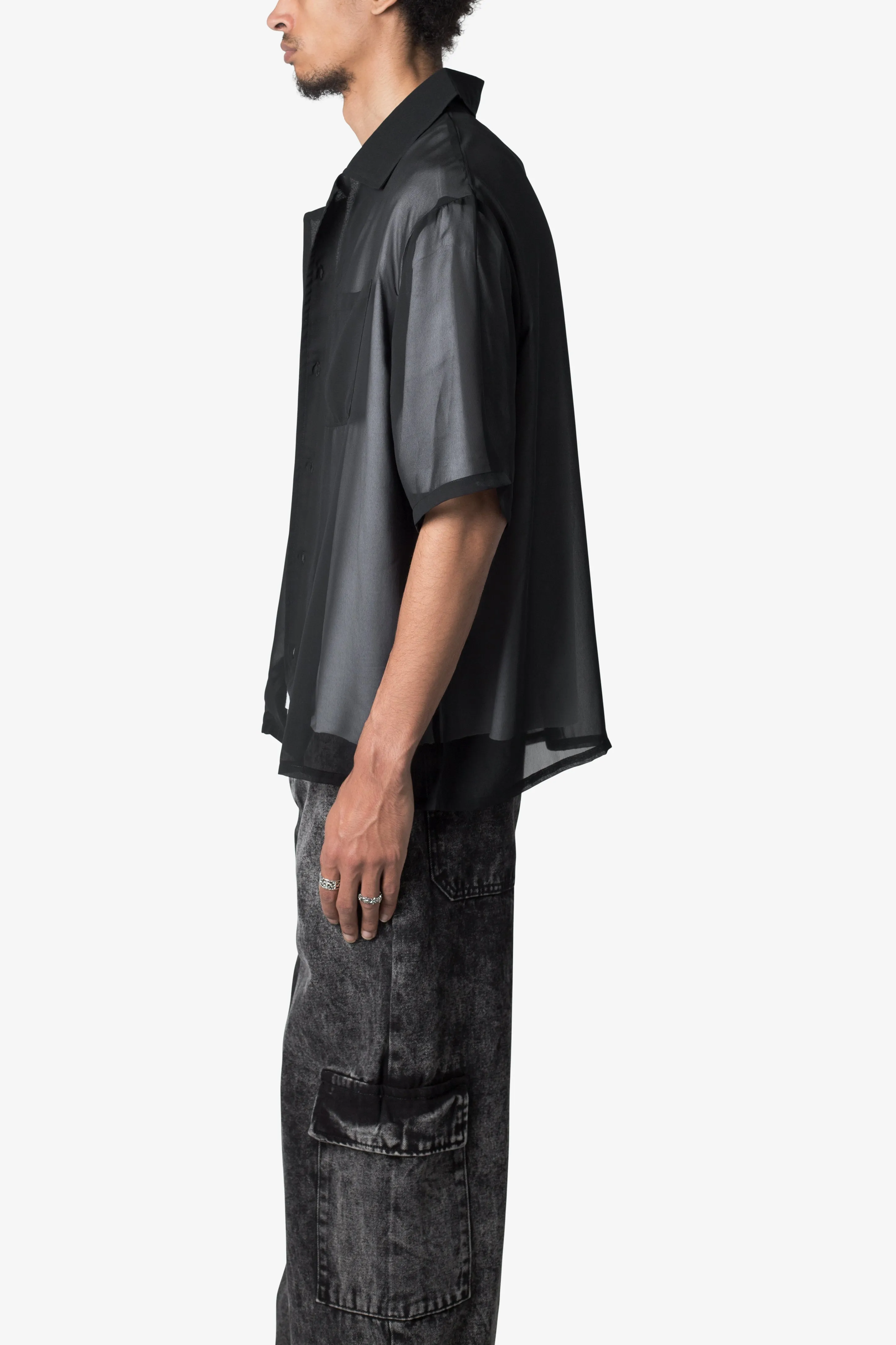Sheer S/S Shirt - Black