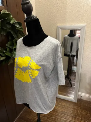 Softball Lips Open Back T-Shirt