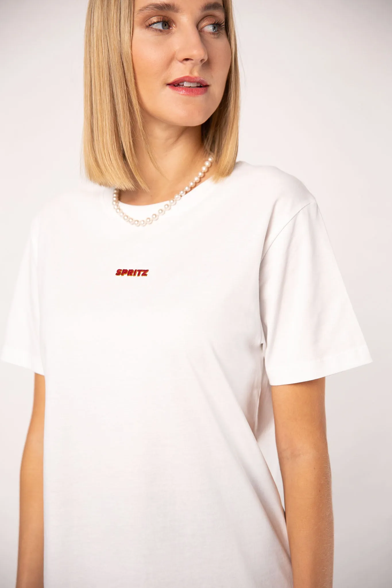 Spritz Signature | Besticktes Frauen Oversized Bio Baumwoll T-Shirt