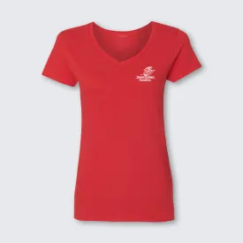 T2T HEROES TEE – Women’s V-Neck (Red)
