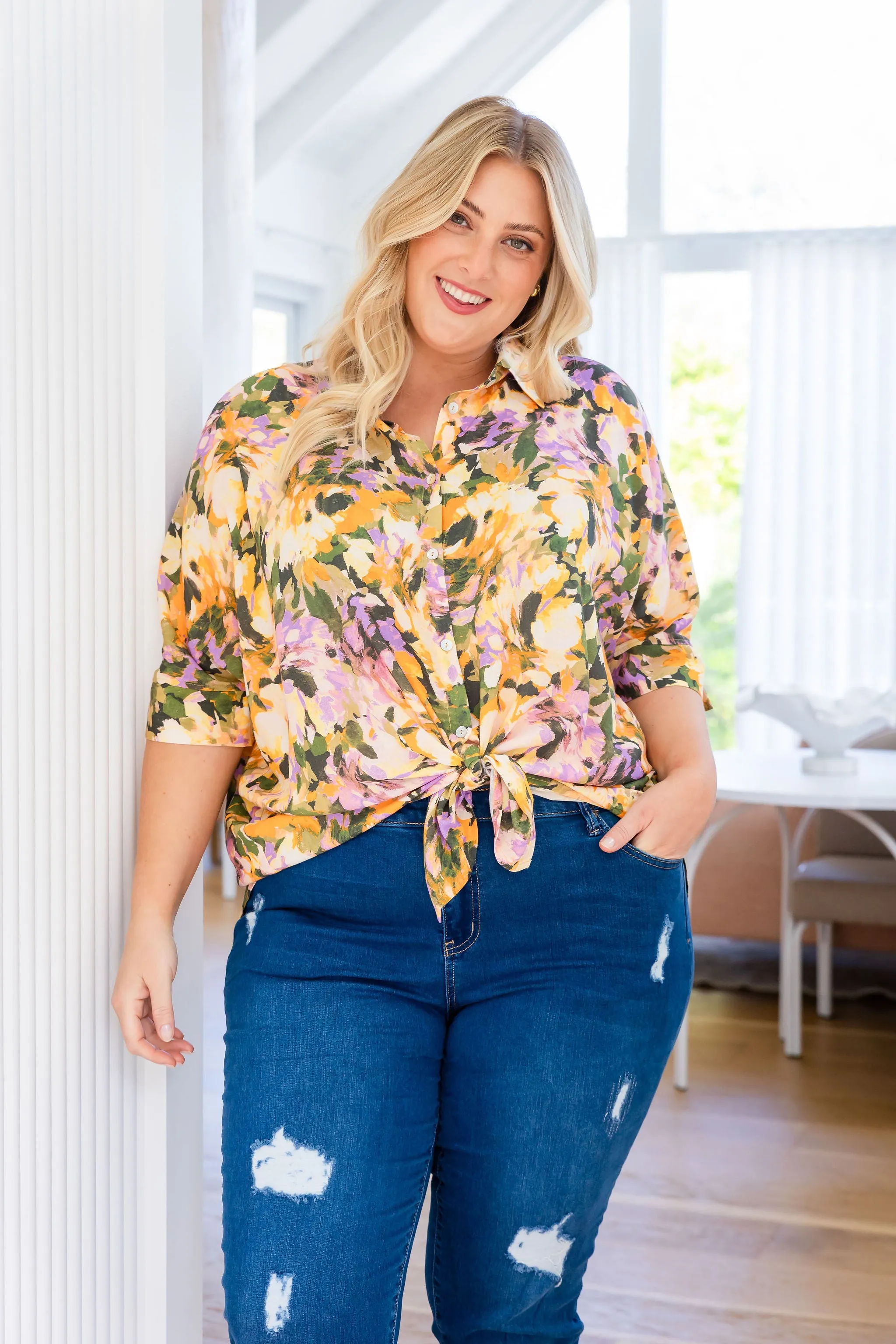 Tammin Linen Blend Shirt in Mirage