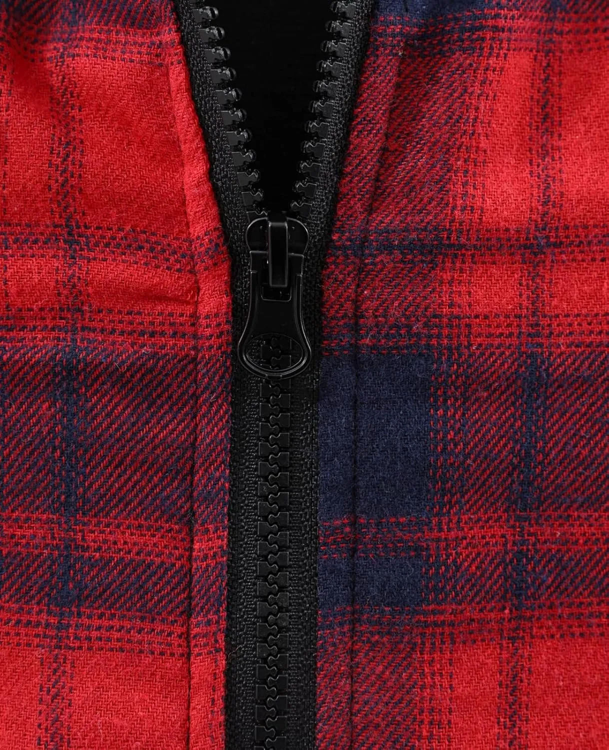ThCreasa Mens Hooded Flannel Jacket Sherpa Fleece Lined Zip Up Fuzzy Hoodie Shirt Jackets