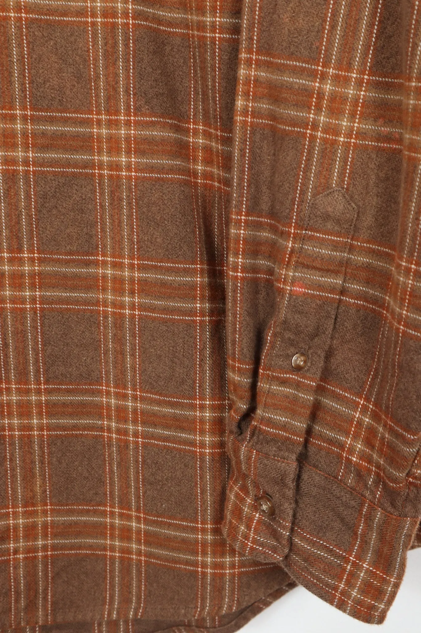 Vintage Brown Flannel Button-Down Shirt